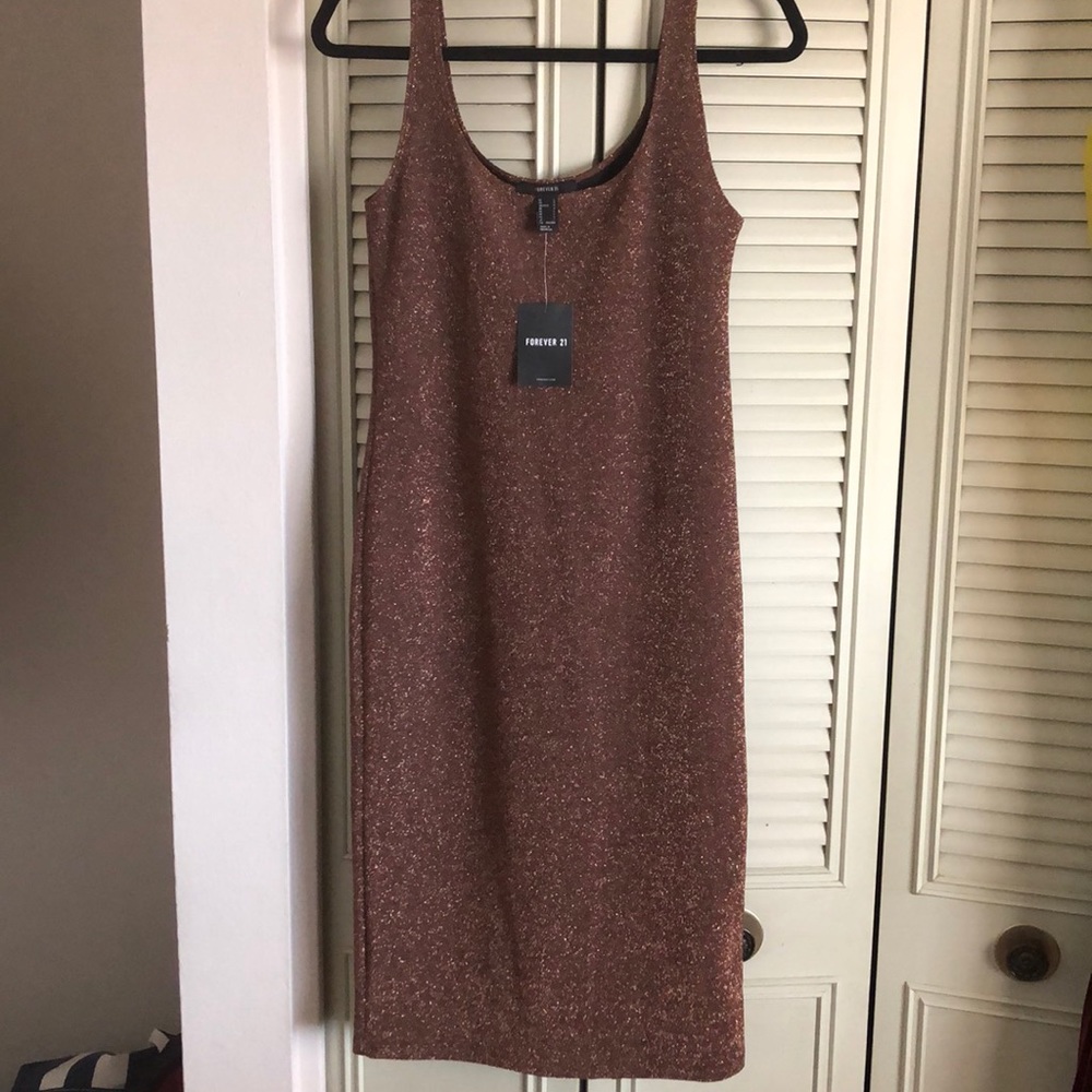 Metallic Party midi dress